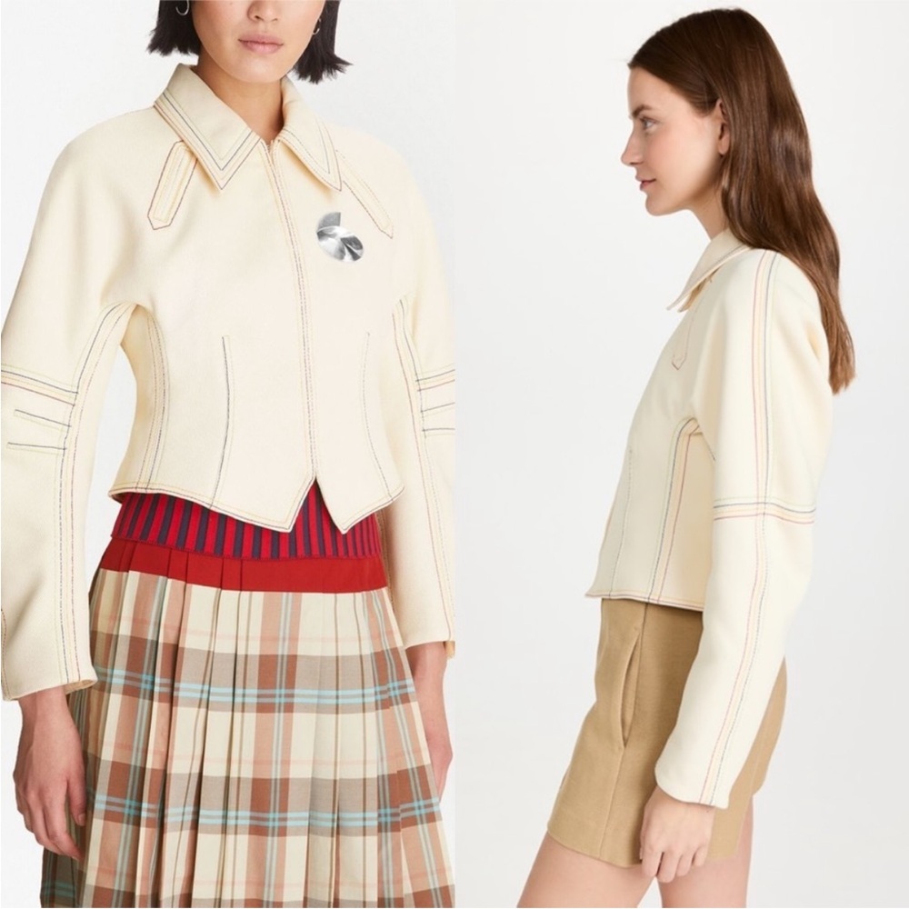 Like new TORY BURCH Cotton Twill Jacket - Neutrals $998 6 - Picture 6 of 16